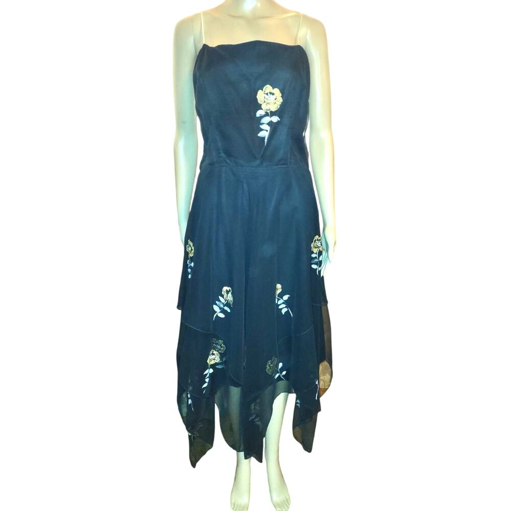 Vintage Lillie Rubin Designer By Asuman Dress Sheer Cape unique prom dress